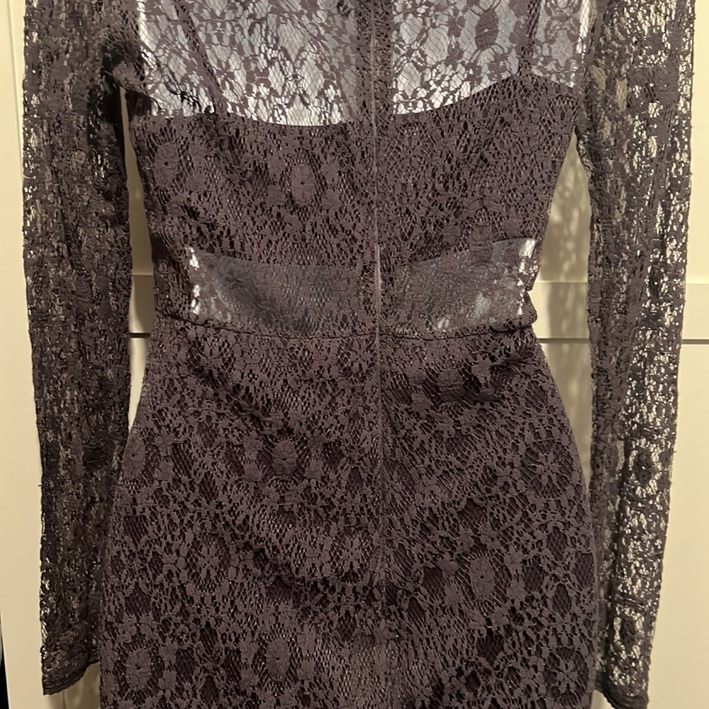 Black Swan Grey Lace Dress, Size Small - Picture 4 of 8